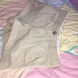 I am selling khaki shorts.